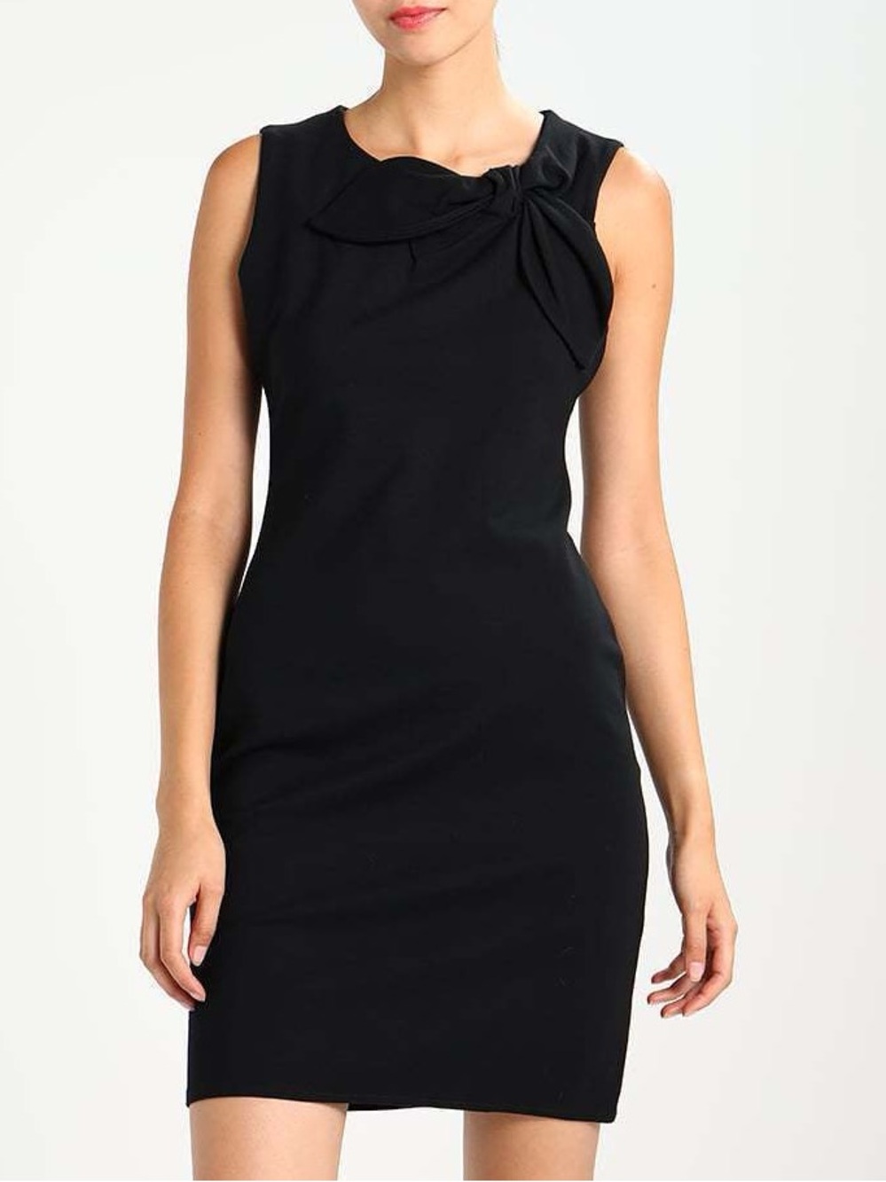 Banana Republic Sleeveless Black Bow Neck Cocktail Ponte Sheath Dress. 4.